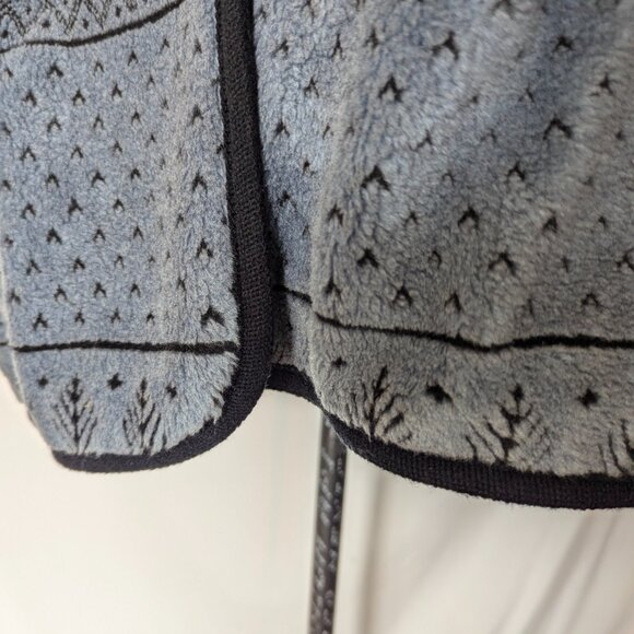 NORDIC LIGHTS Womens Reversible Fleece Jacket Aztec Winter Mountain MEDIUM - Picture 6 of 11